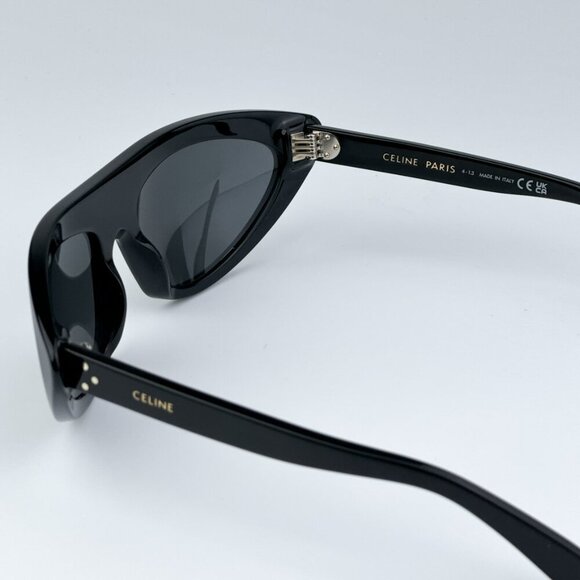 Celine CL40261I 01A BRAND NEW Sunglasses Black Dark Grey Wraparound Unisex - Picture 8 of 10